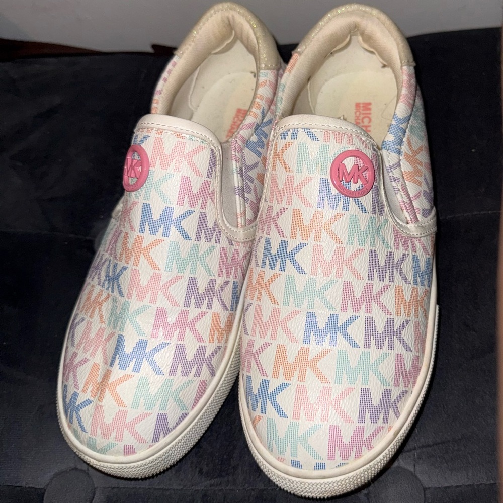 Michael Kors Kids' Pastel Logo Slip-On Sneakers
